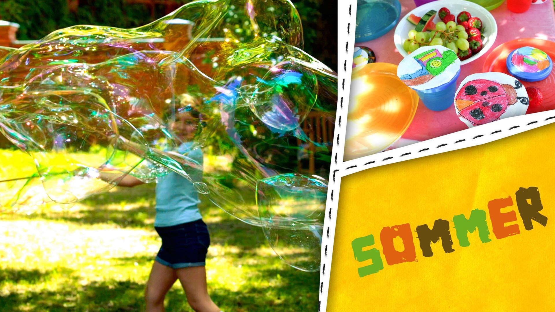 Es wird Sommer! Gartenparty, Sommerbild und Seifenblasen