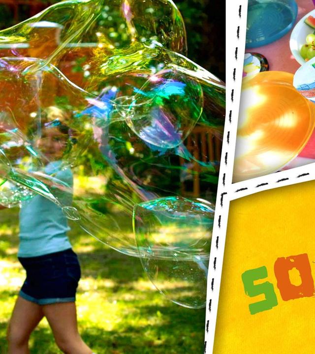 Es wird Sommer! Gartenparty, Sommerbild und Seifenblasen