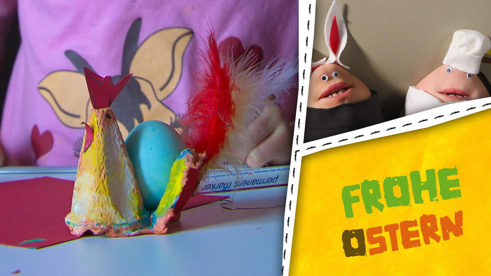 Frohe Ostern! Wir basteln Osternester und ein Osterhuhn