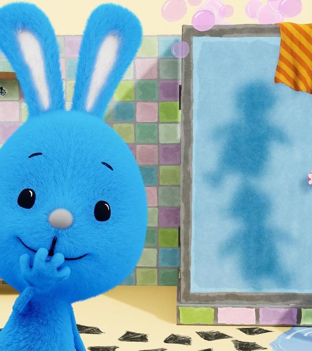 Fußabdrücke im Badezimmer