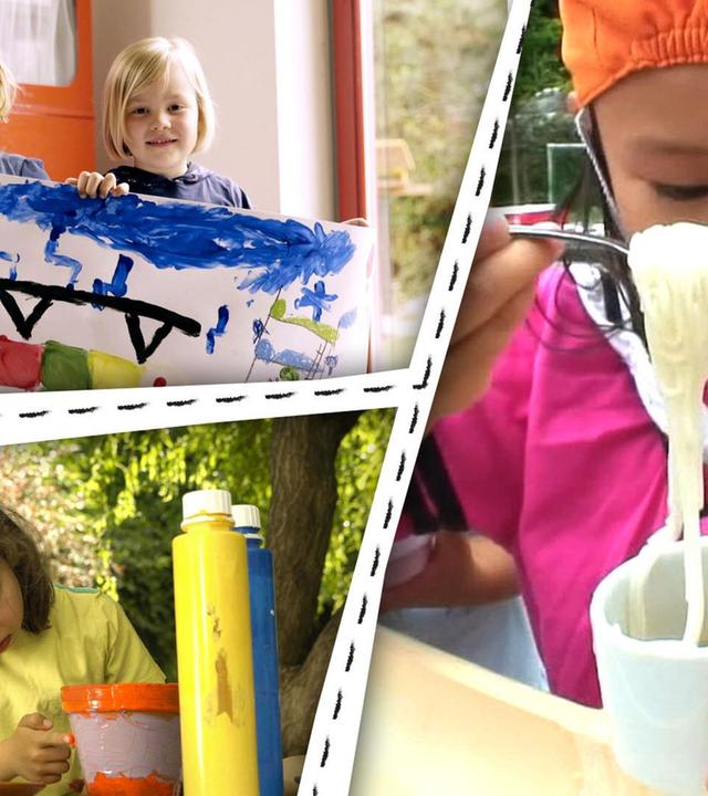 Im Frühling pflanzen wir Kräuter, malen und spielen draußen