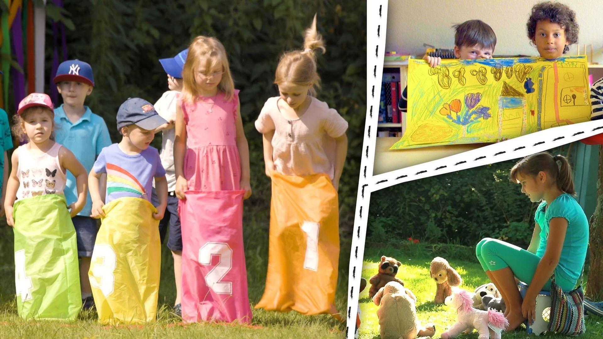 Im Kindergarten Feste feiern, malen und Kita spielen