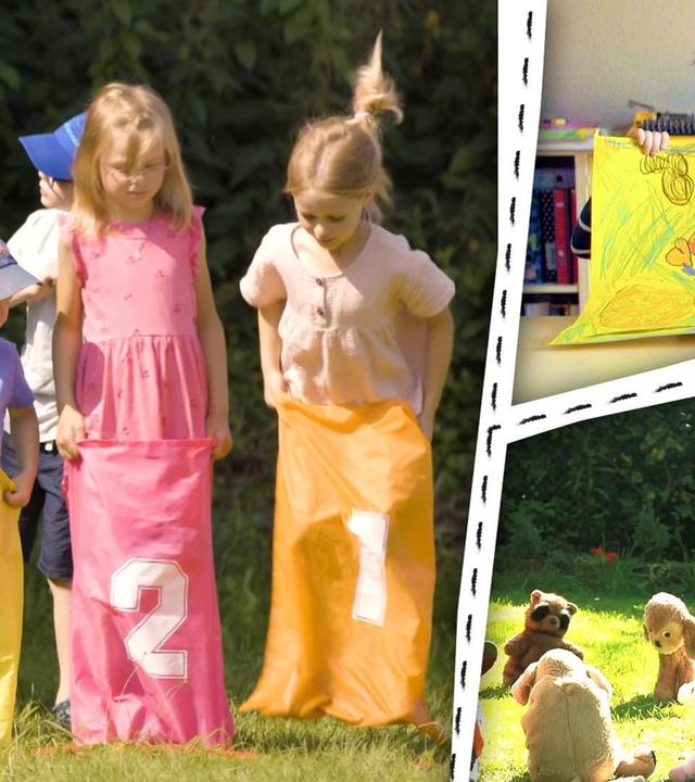 Im Kindergarten Feste feiern, malen und Kita spielen