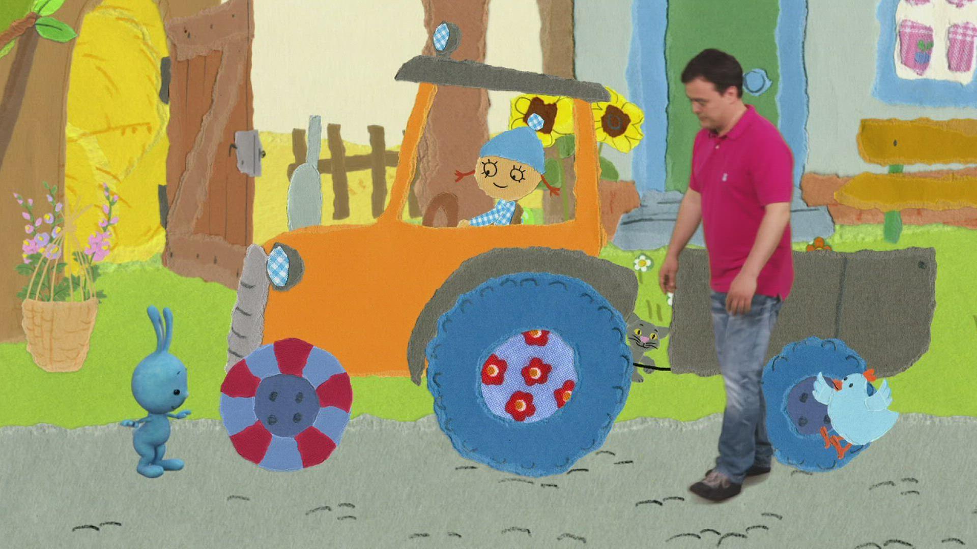 Kikaninchen hilft auf dem Bauernhof