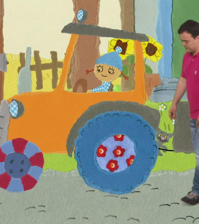 Kikaninchen hilft auf dem Bauernhof