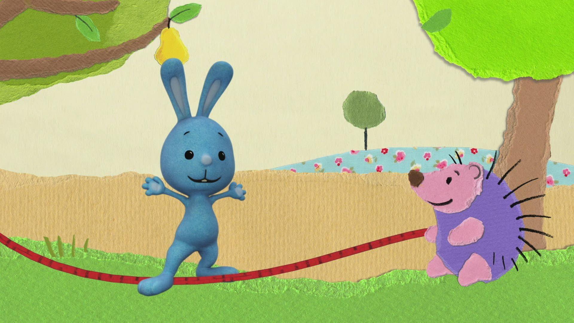 Kikaninchen spielt Hüpfseil