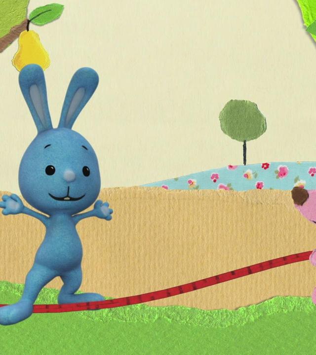 Kikaninchen spielt Hüpfseil