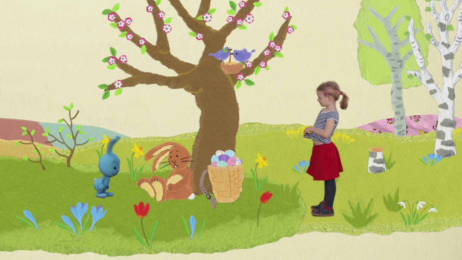 Kikaninchen trifft den Osterhasen