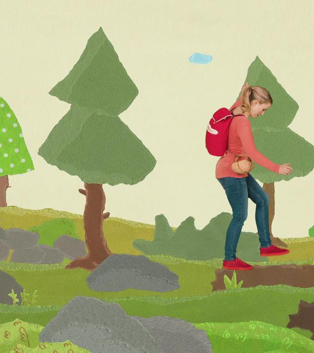 Kikaninchen und Anni haben eine Wunderminute an einer Quelle