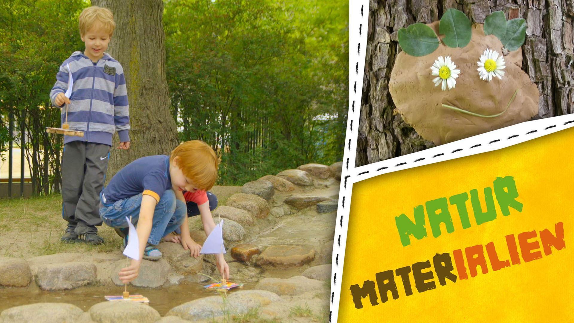 Korkenboot und Baumgesichter - Basteln mit Naturmaterialien