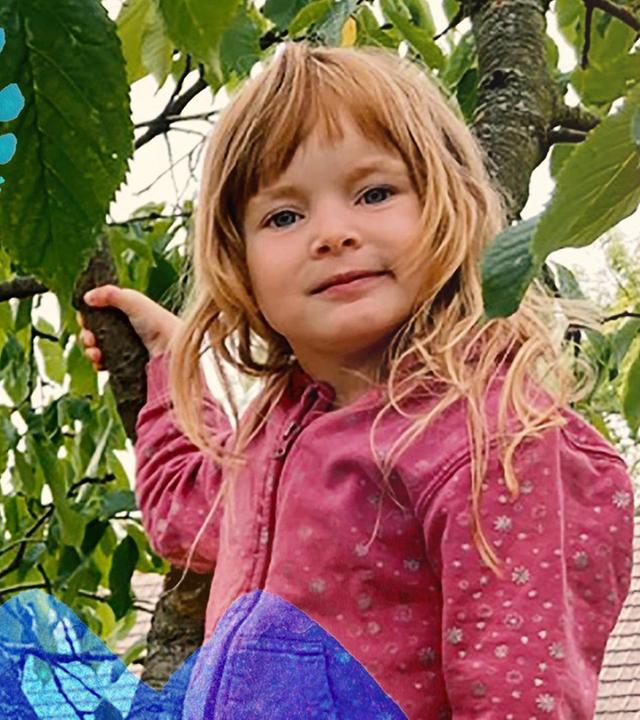 Lina bei der Ernte
