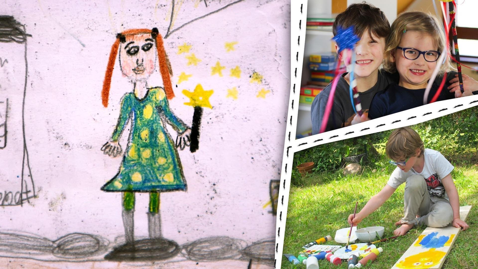 Magisch: Wir malen Hexen und basteln einen Zauberstab