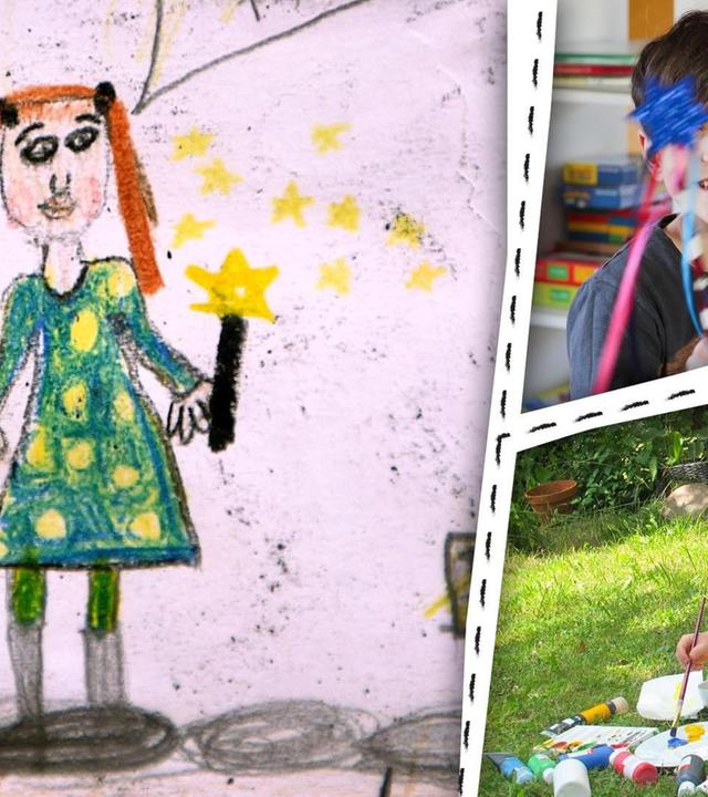 Magisch: Wir malen Hexen und basteln einen Zauberstab