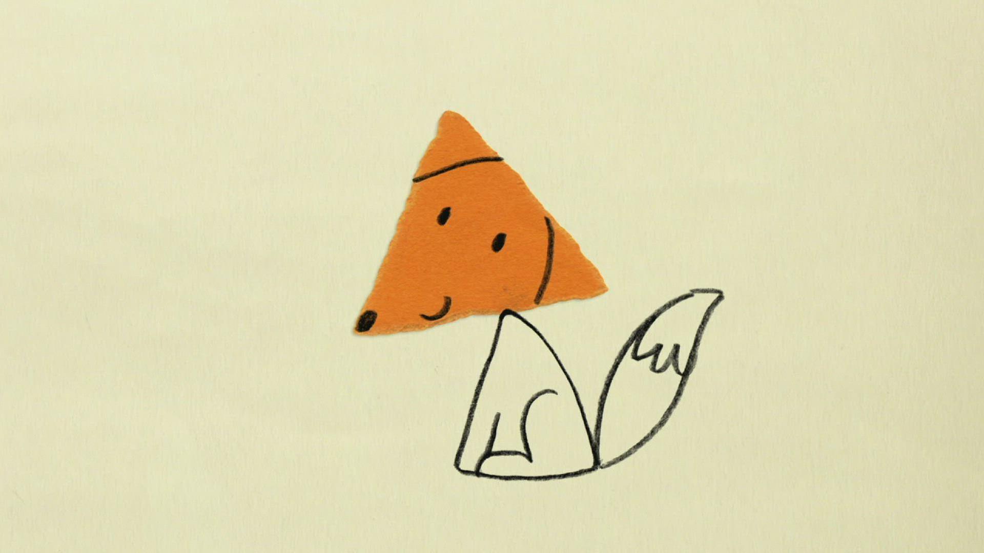 Orangefarbenes Dreieck