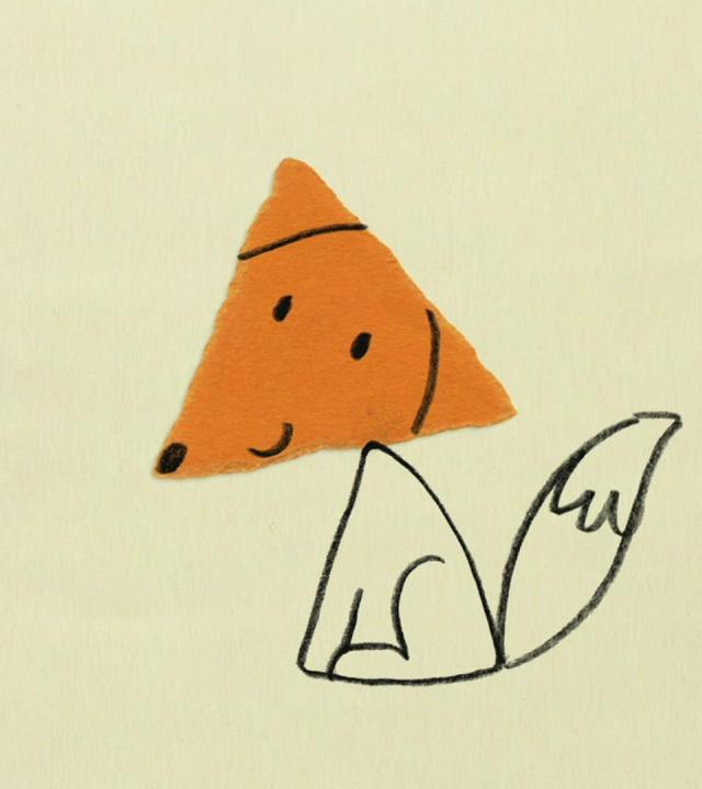 Orangefarbenes Dreieck