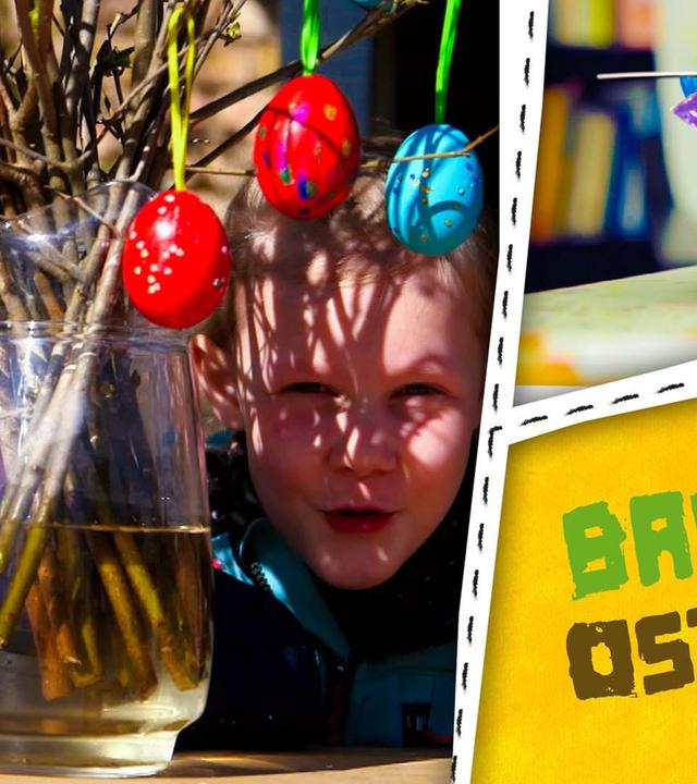 Ostern - Eierlauf, Futter für Kaninchen und Osterblumen