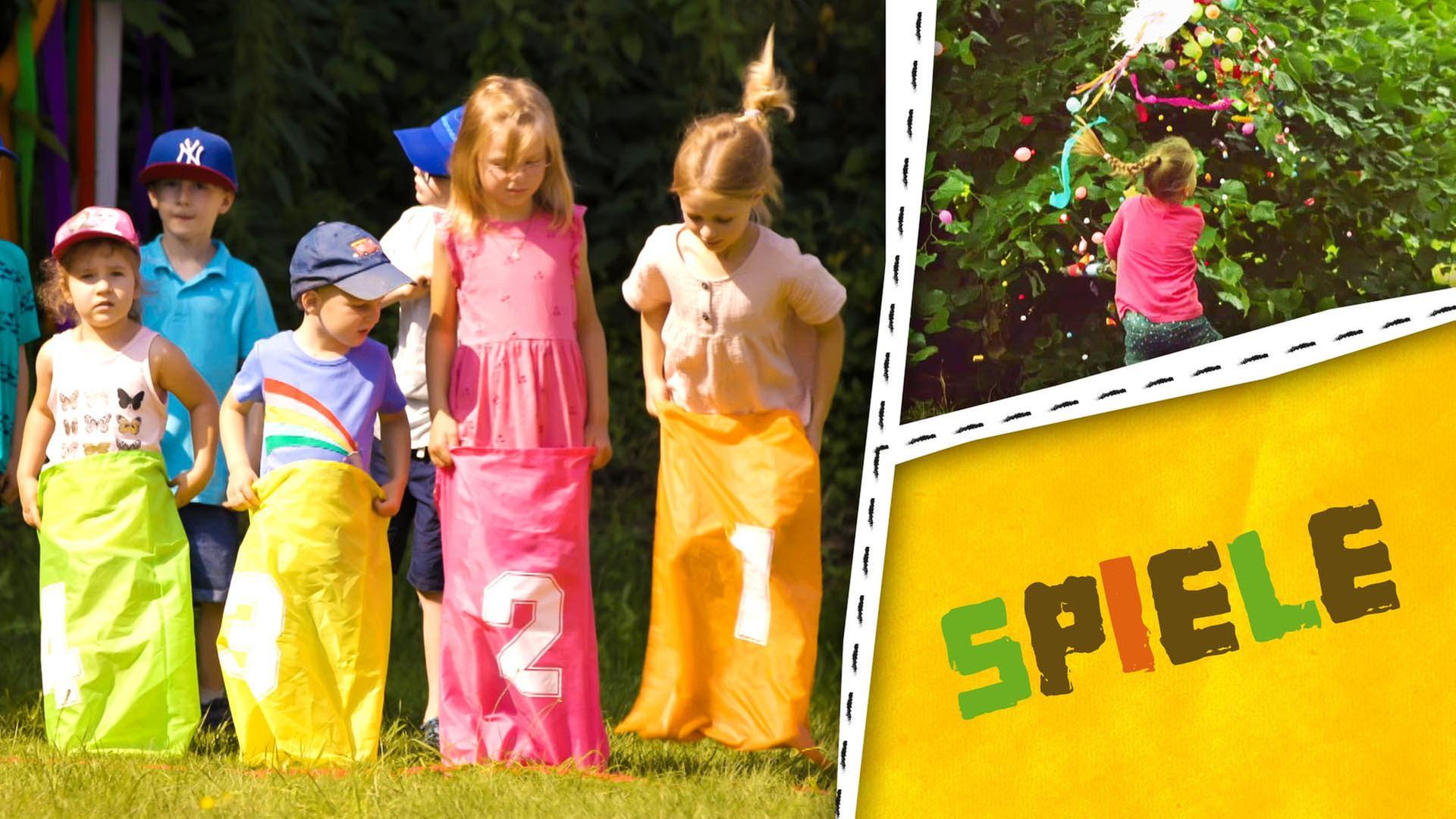Piñata, Knochenwürfeln, Sackhüpfen - Wir spielen!