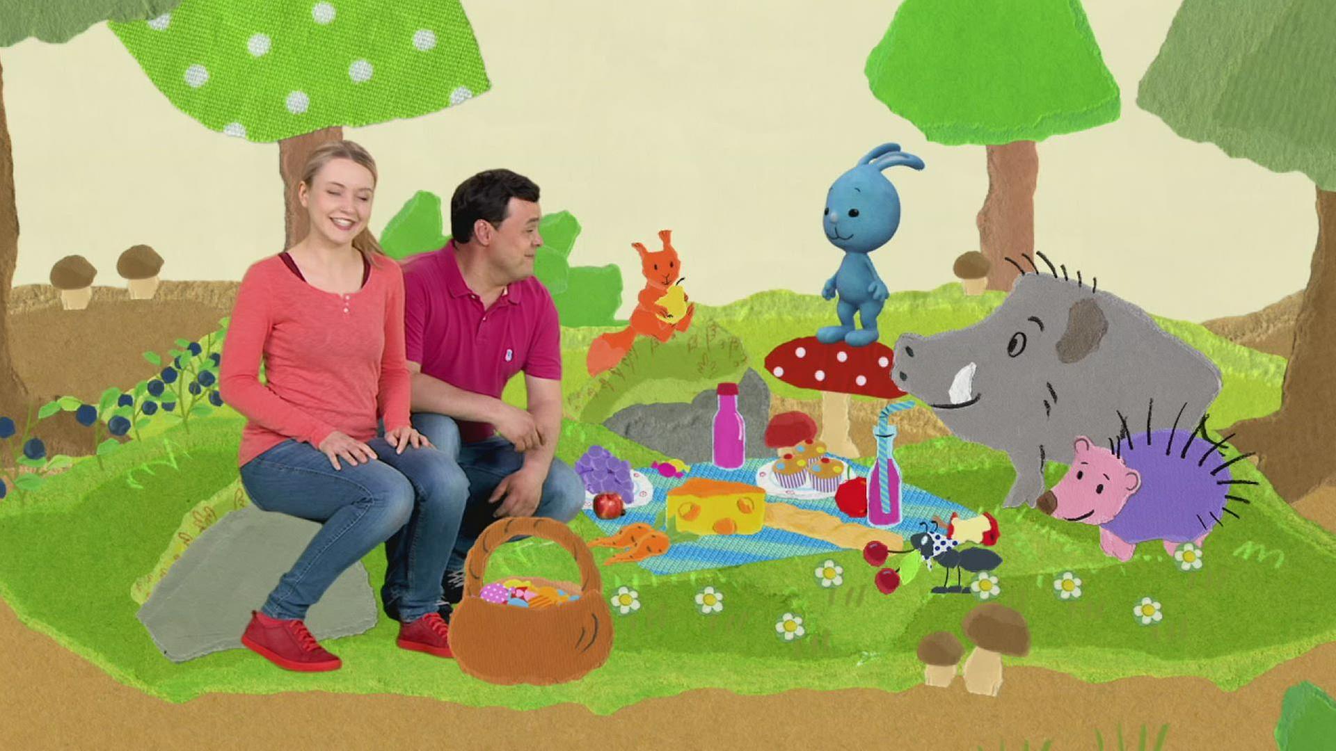 Picknick und Post im Wald