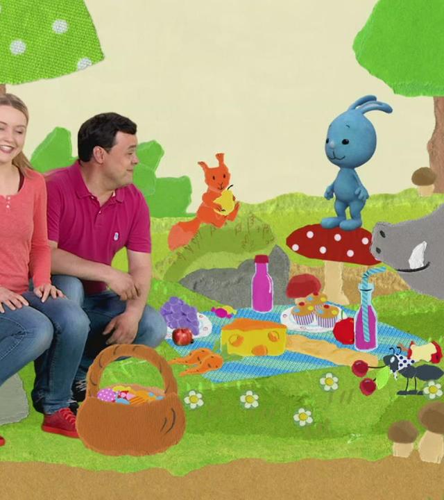 Picknick und Post im Wald