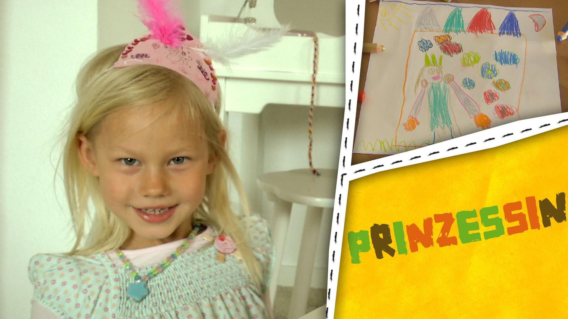Prinzessin, Krone und Schloss - wir malen und basteln
