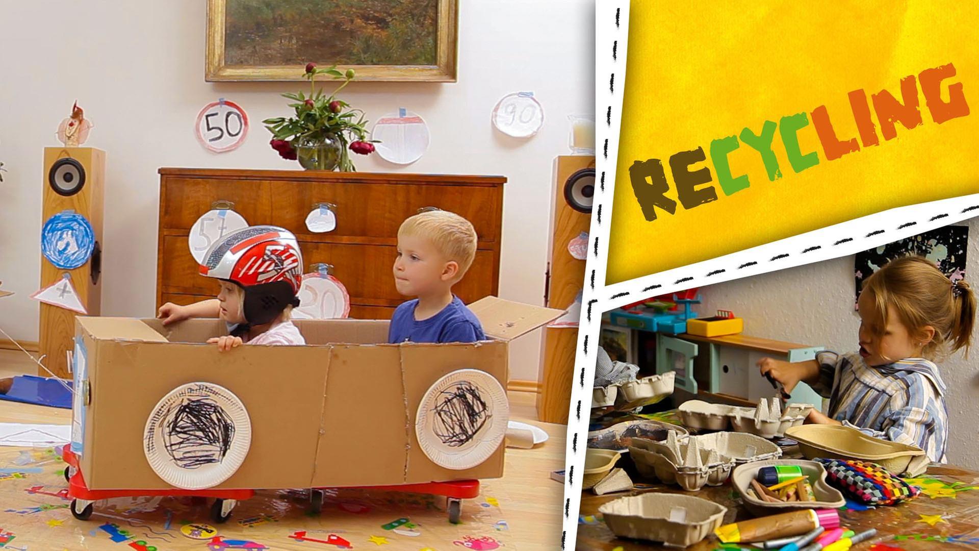 Recyceln - Wir machen aus Pappe und Stoffen etwas Neues