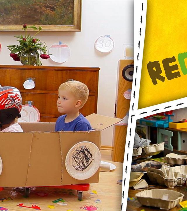 Recyceln - Wir machen aus Pappe und Stoffen etwas Neues
