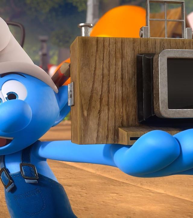 Sag Schlumpf für die Kamera