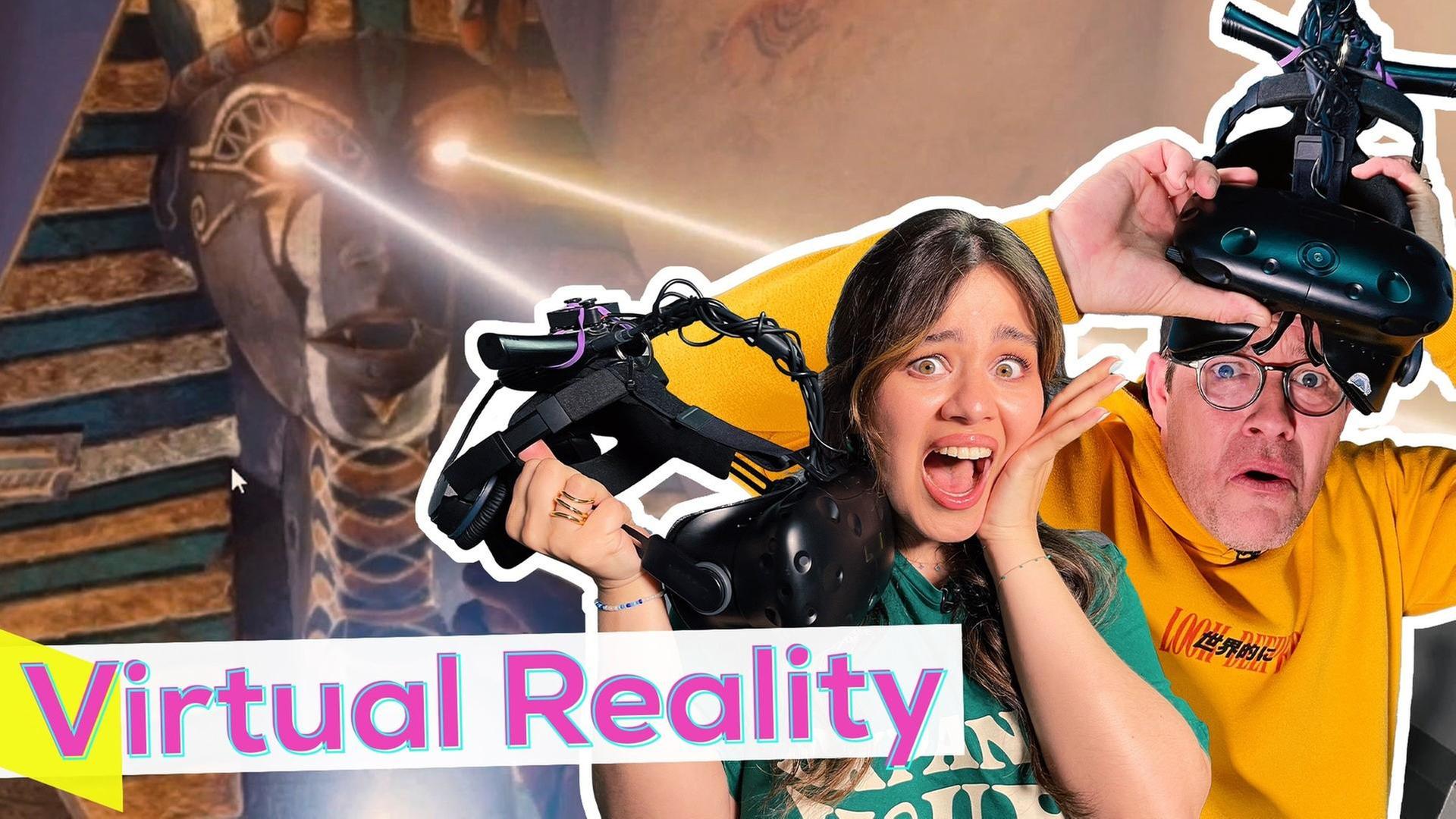 Sarah und Ben testen VR-Spiele