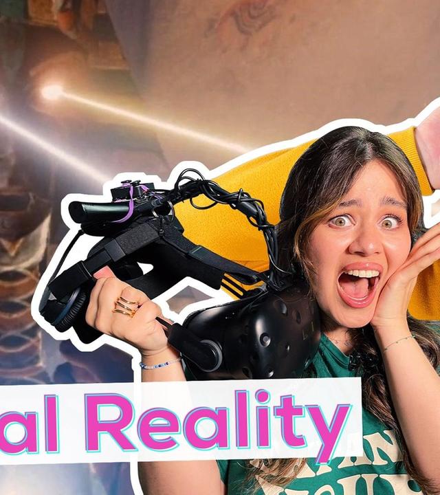 Sarah und Ben testen VR-Spiele