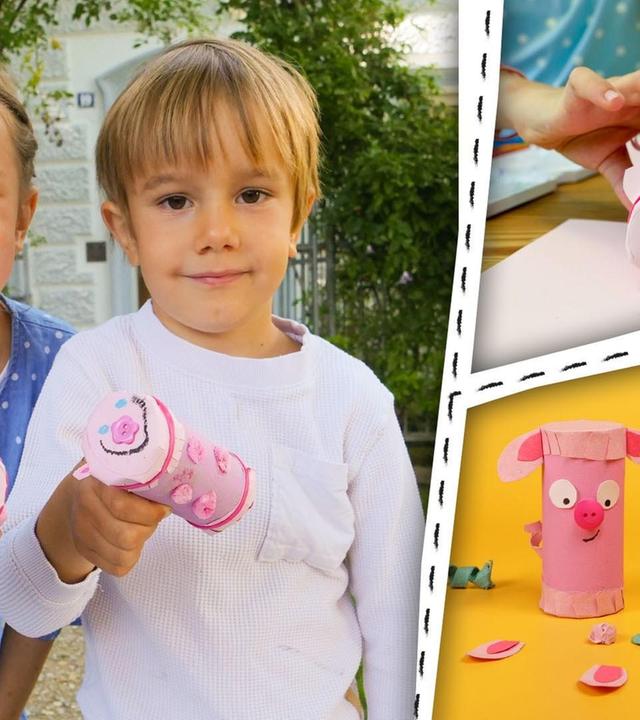 Schweine - Die Papierrolle MEA wird zum Schwein