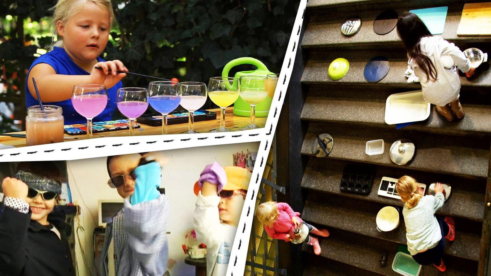 Selbstgebaute Instrumente und Musik machen