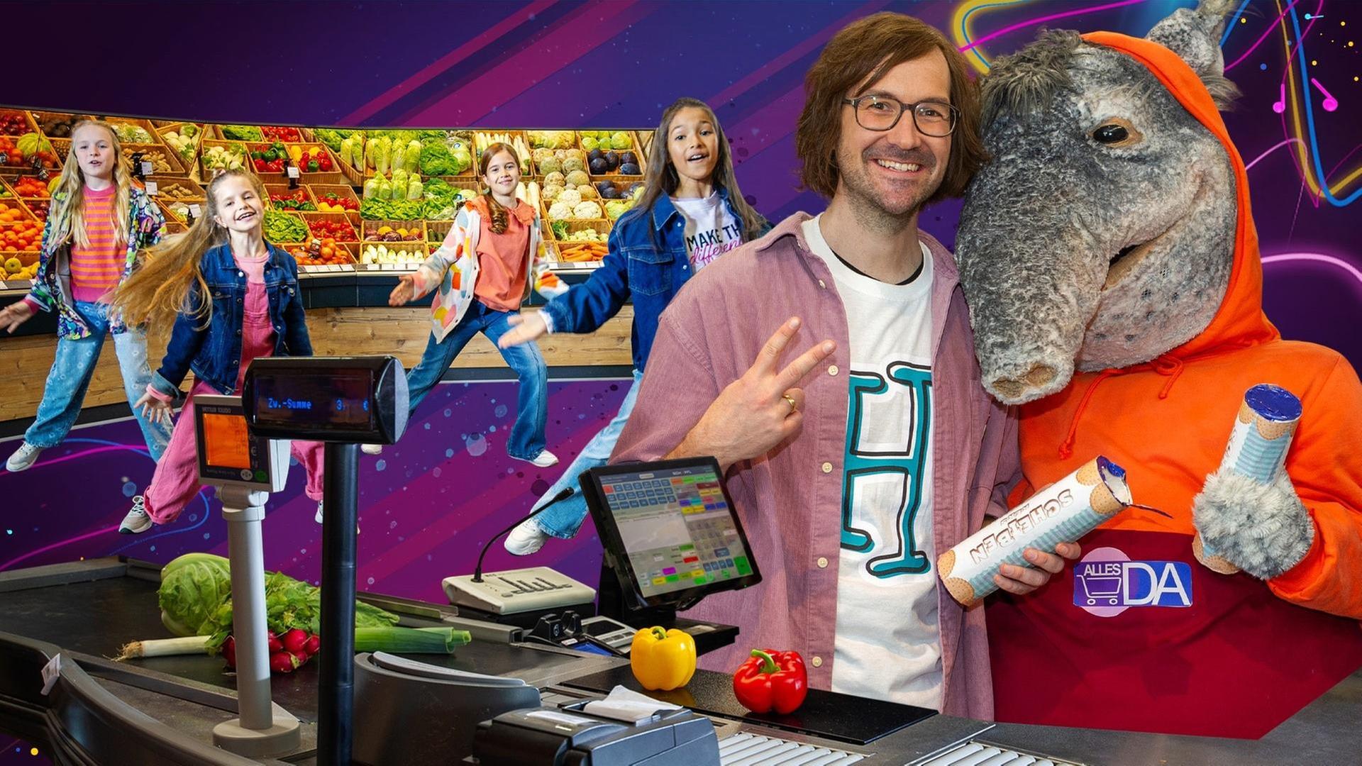 TanzTapir als Praktikant im Supermarkt