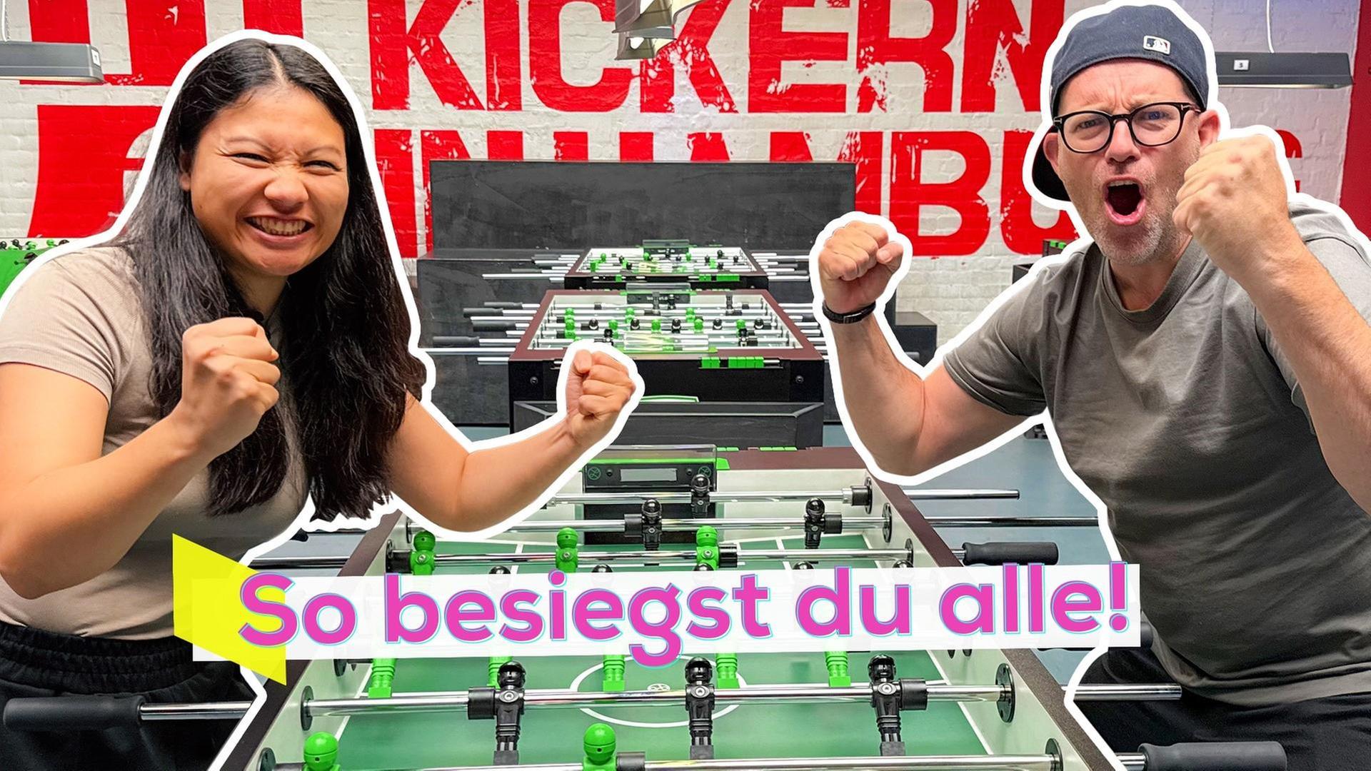 Tischkickern mit Weltmeisterin Linh