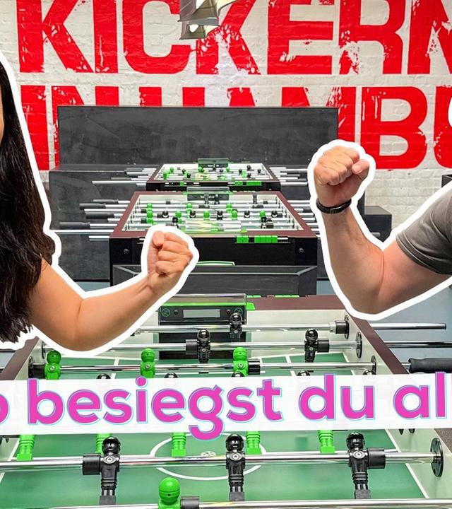 Tischkickern mit Weltmeisterin Linh