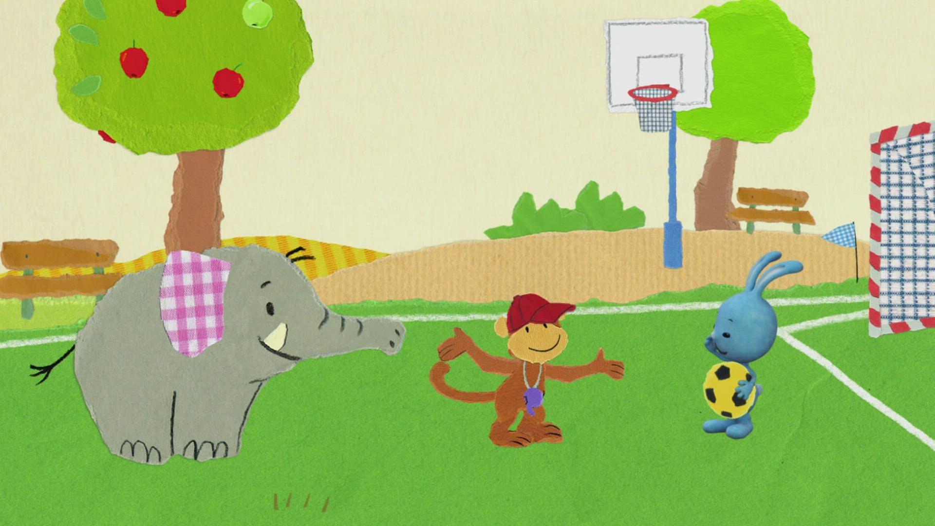 Viel los auf dem Fußballfeld