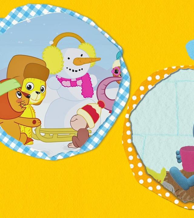 Von Vögeln und Häusern aus Schnee