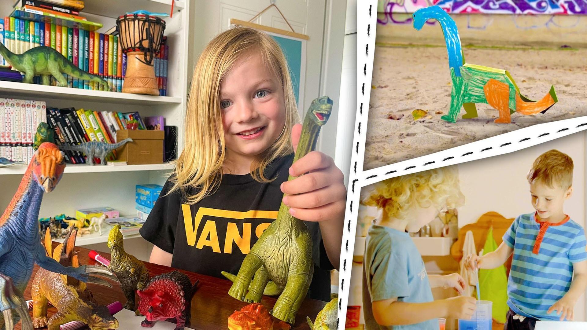 Wir basteln einen Fußball-Dino und bauen einen Dinopark