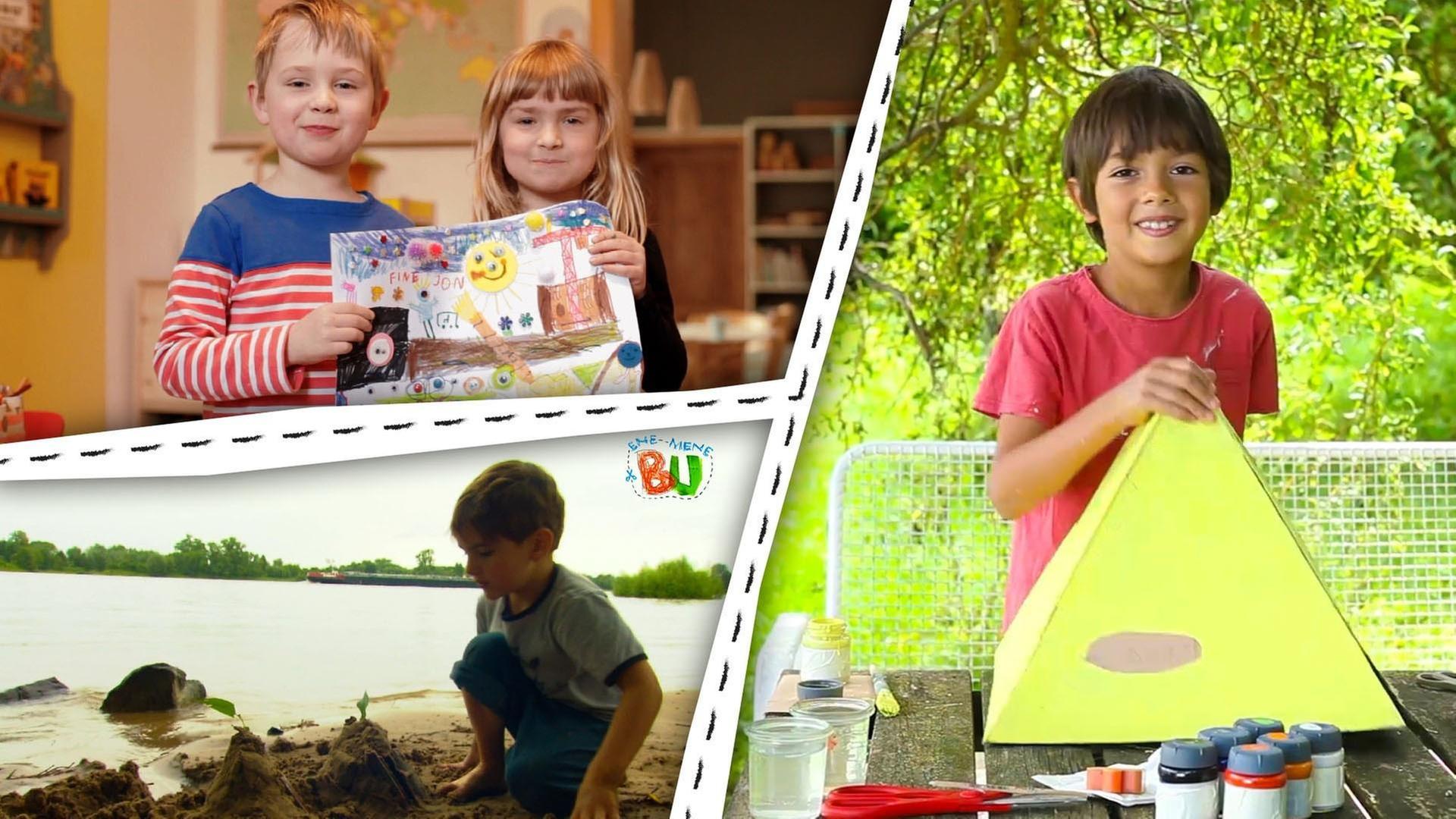 Wir bauen eine Pyramide und malen ein Baustellenbild