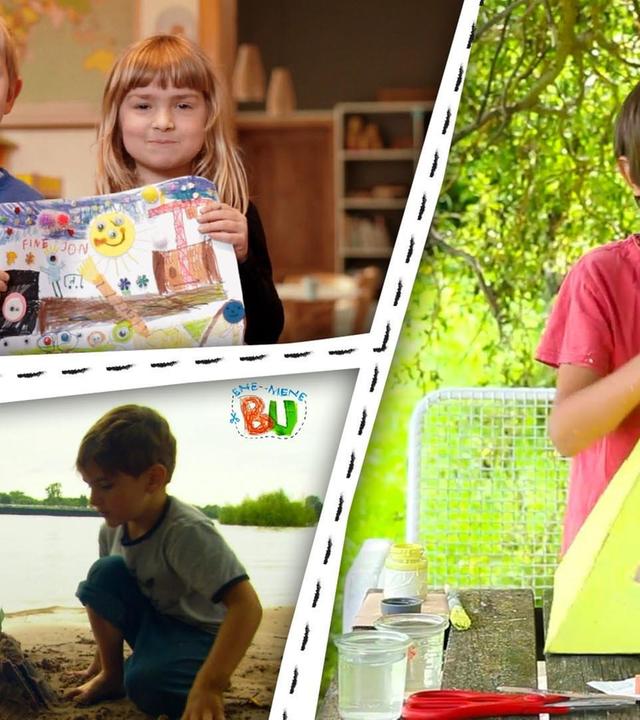 Wir bauen eine Pyramide und malen ein Baustellenbild