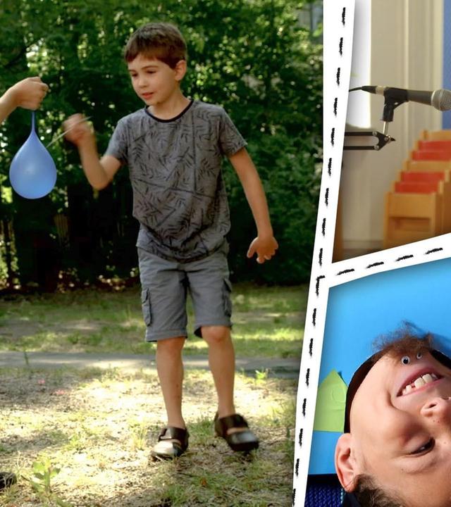 Wir lachen über Witze, Wasserballons und lustige Geräusche