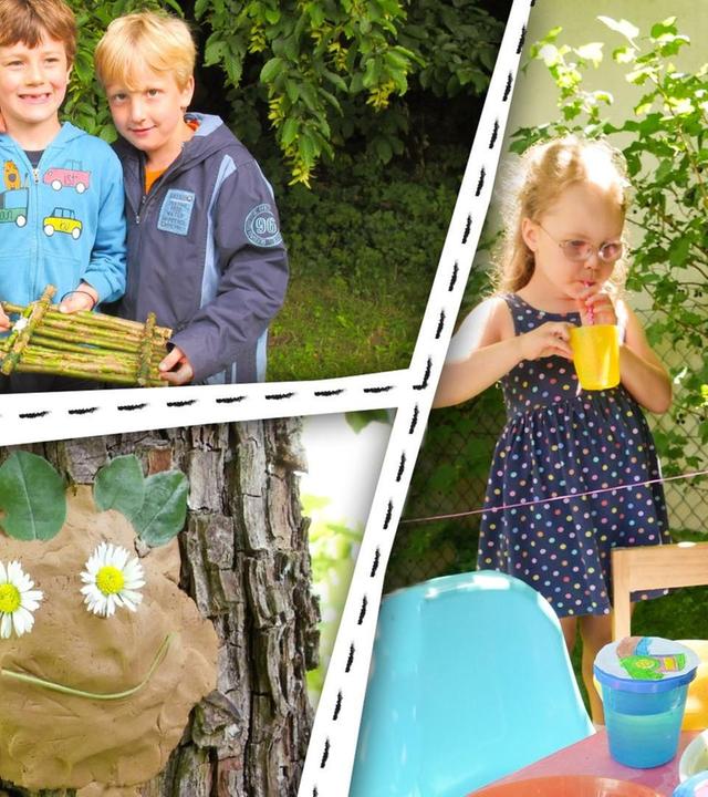 Wir spielen draußen - Gartenparty, Baumgesichter und Floßbau