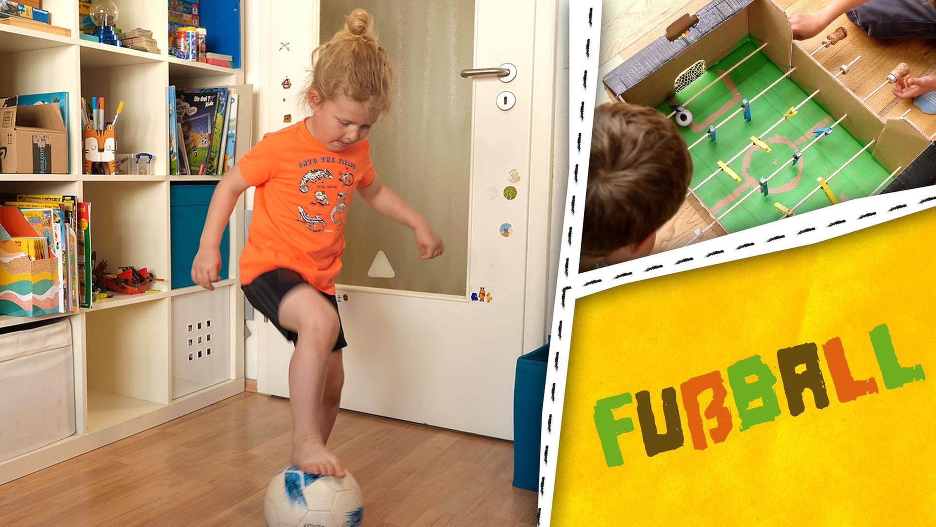 Wir spielen Fußball - Tischkicker, Fußballdino und Torwart