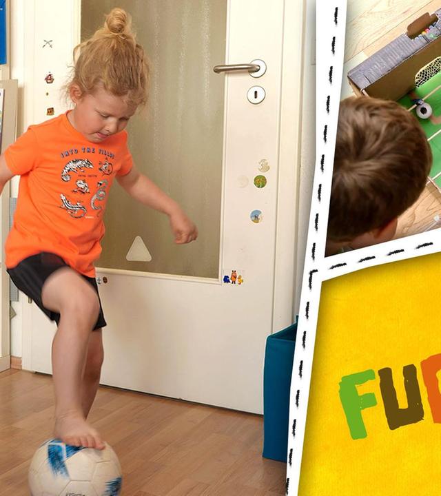 Wir spielen Fußball - Tischkicker, Fußballdino und Torwart
