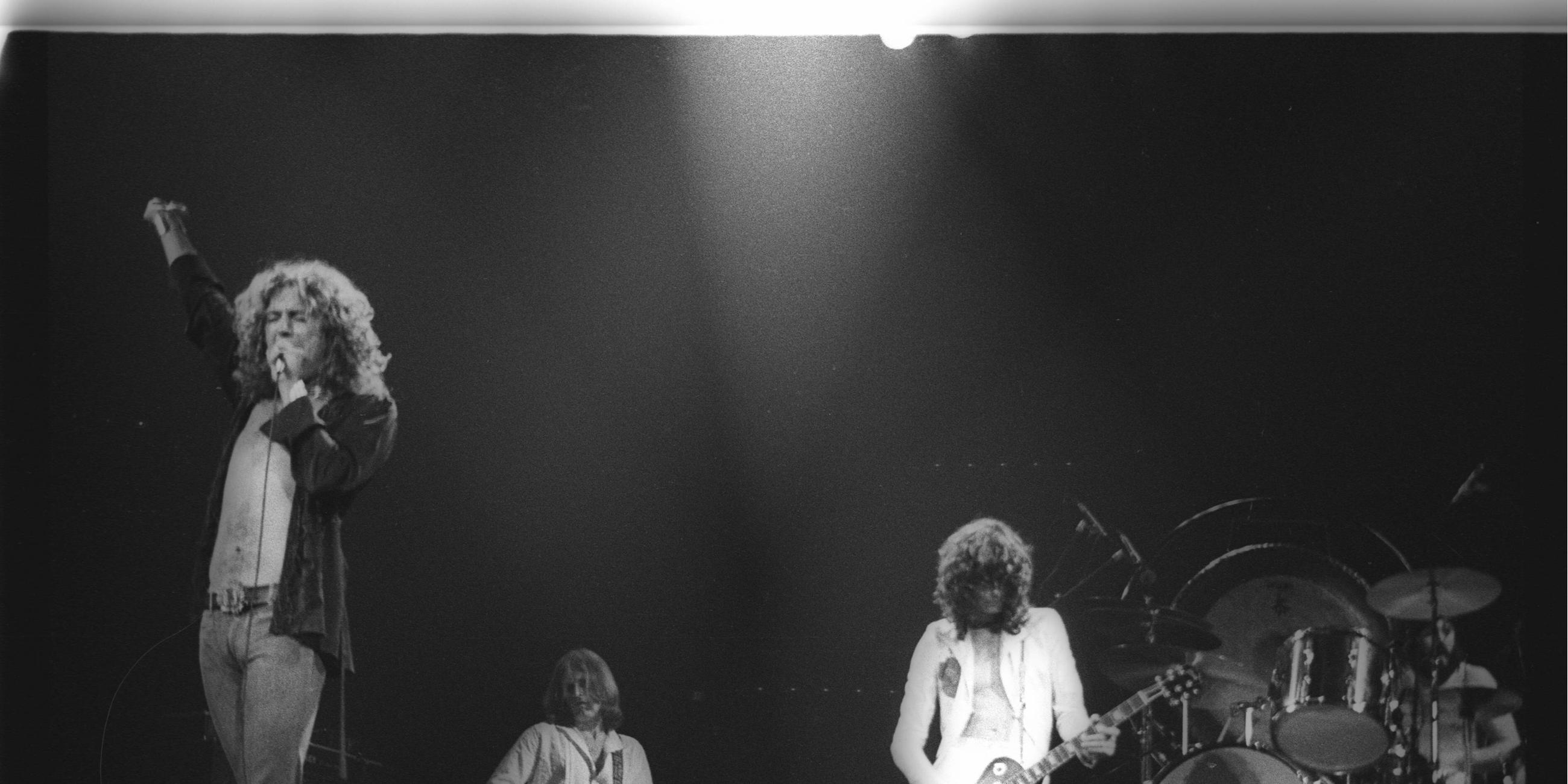 LED ZEPPELIN performing live at The Fabulous Forum in Inglewood CA USA on June 26 1977 Photo © Ke