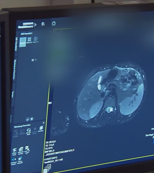 Röntgenaufnahme auf Bildschirm