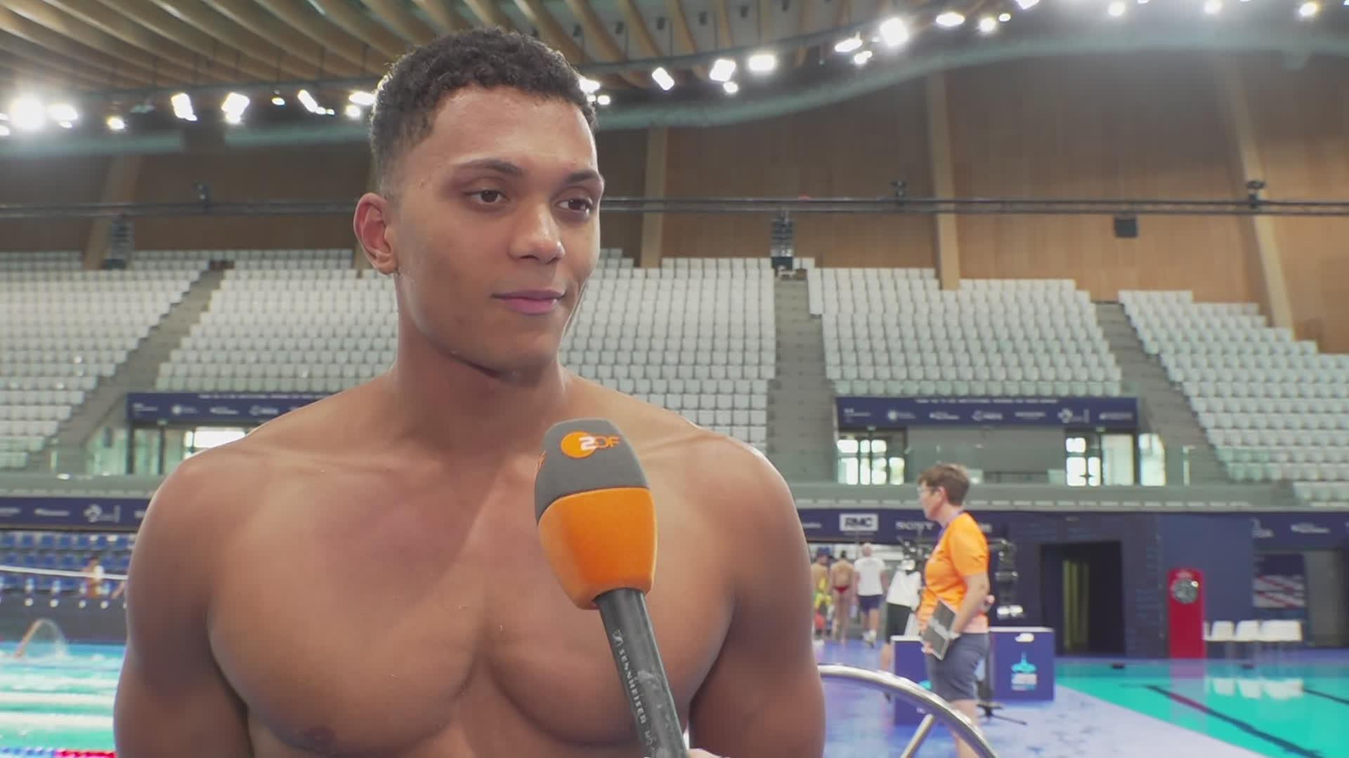 Melvin Imoudu im ZDF-Interview vor dem EM-Start