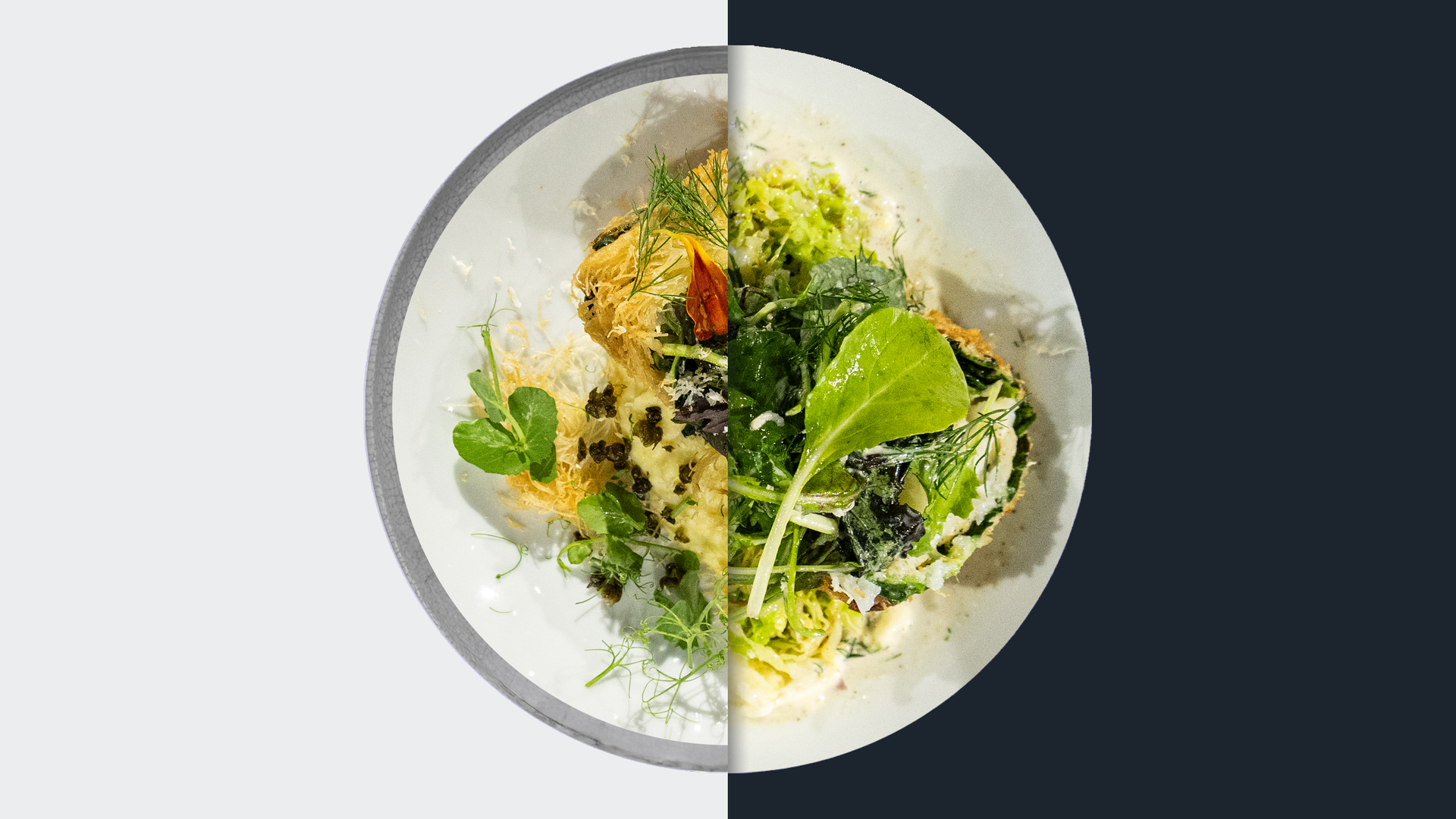 In Wirsing gedämpfter und frittierter Kabeljau 