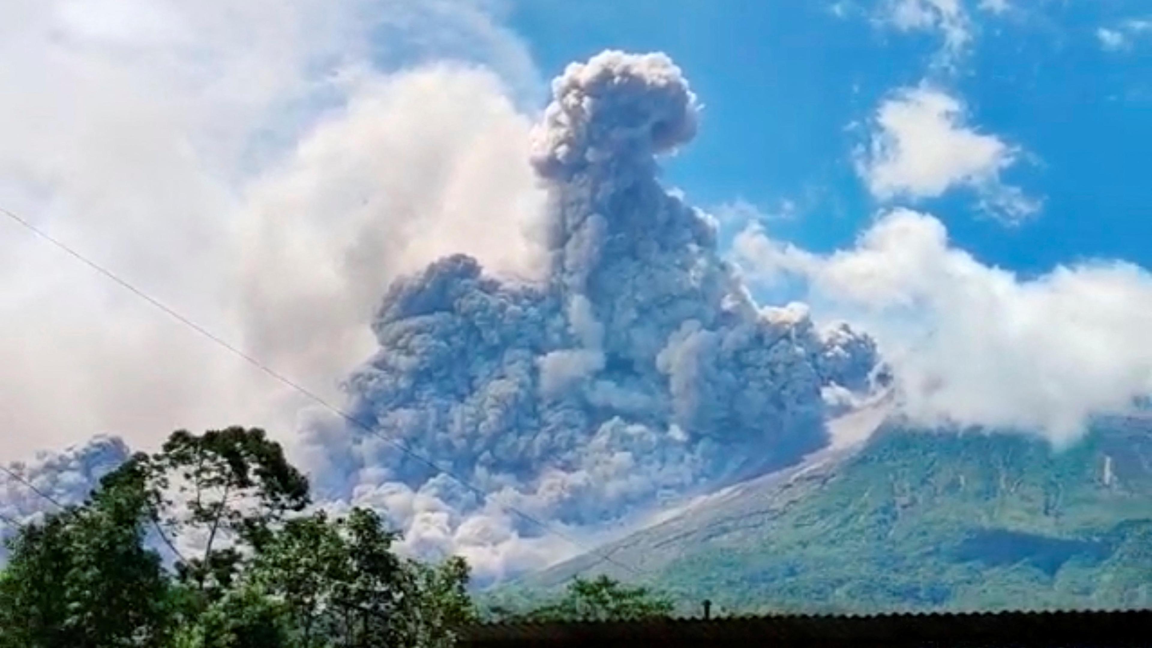 Indonesien, Mount Merapi, Vulkanausbruch