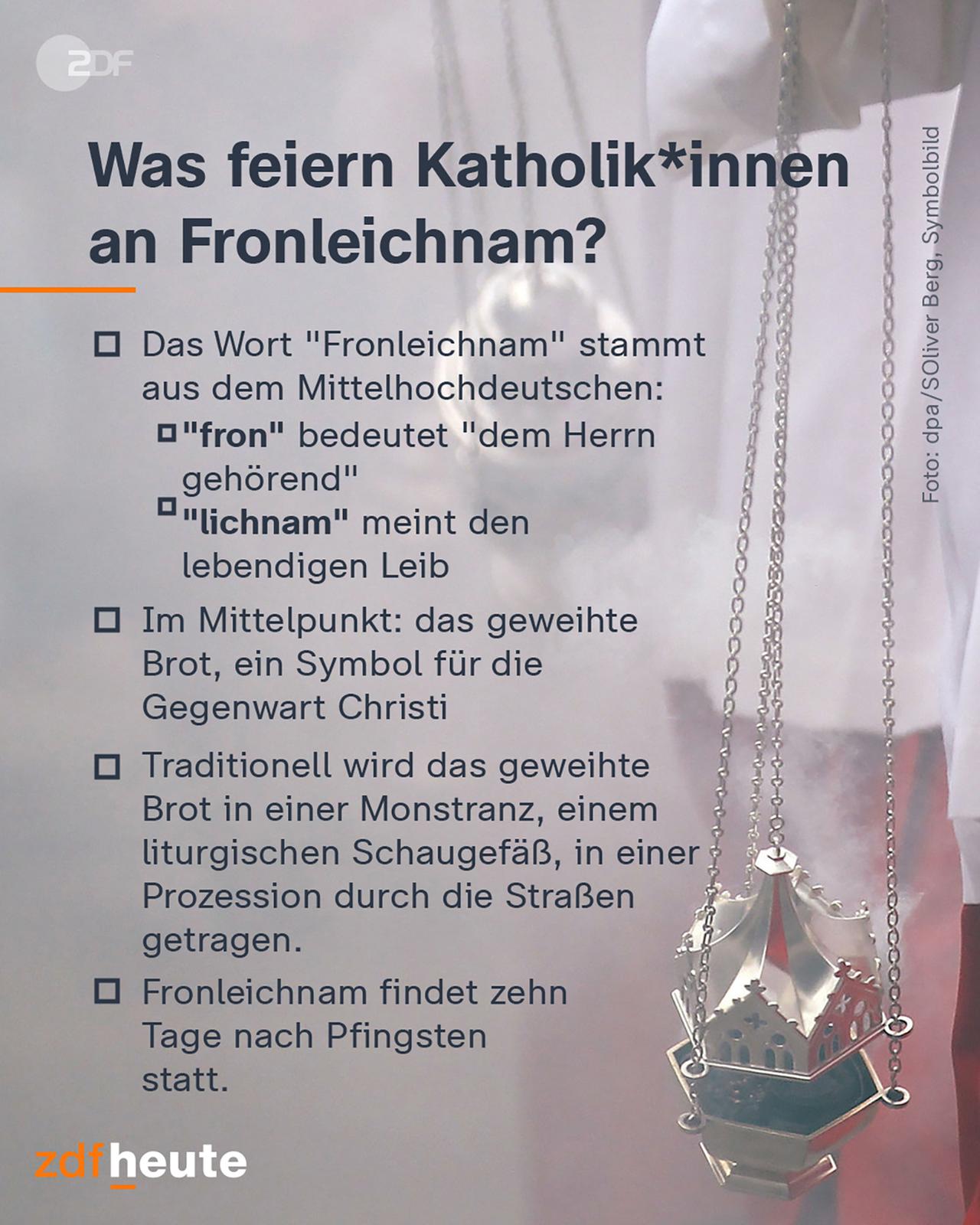 Infografik: Was feiern Katholiken an Fronleichmam?