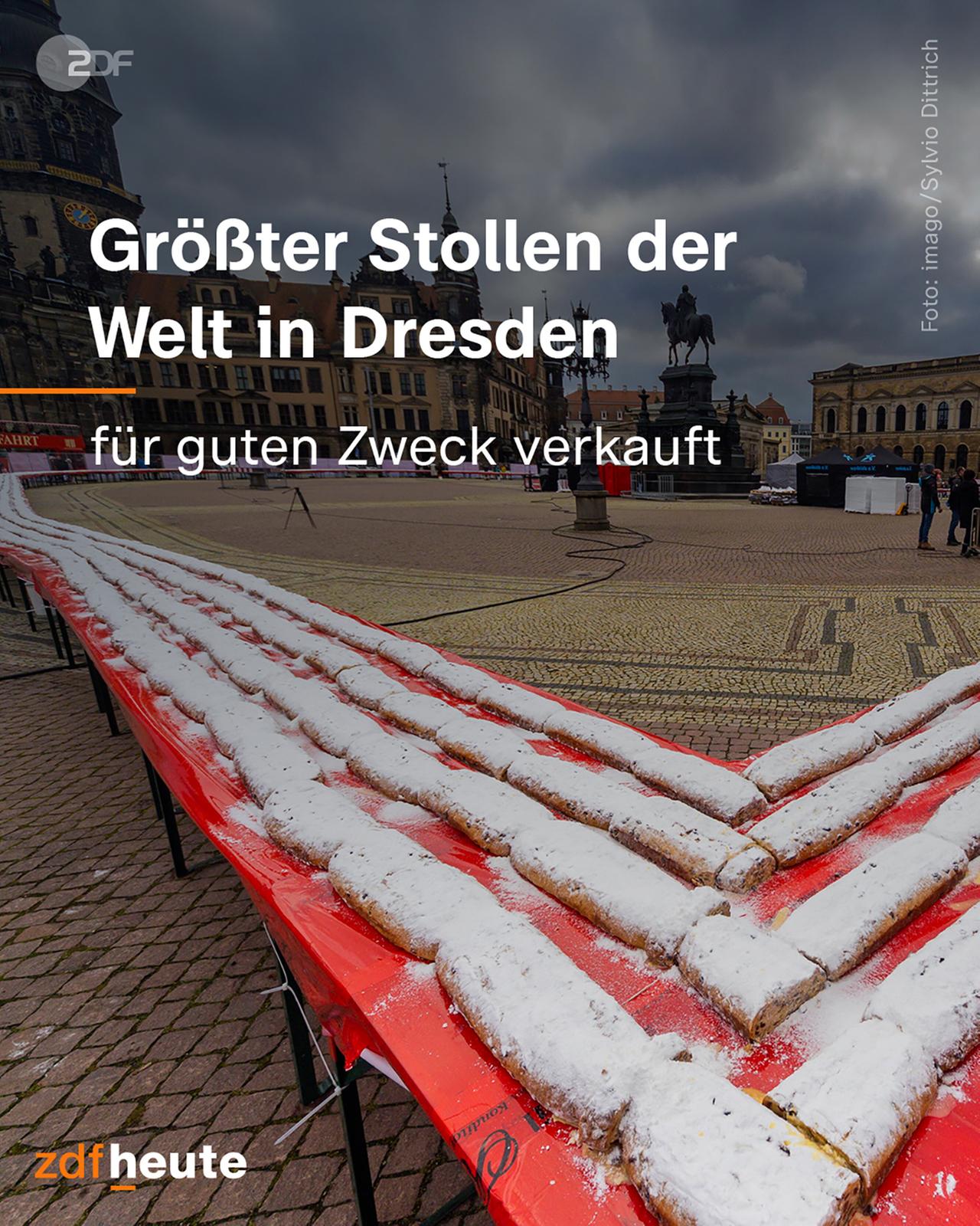 Infografik: Größter Stollen der Welt in Dresden für guten Zweck verkauft